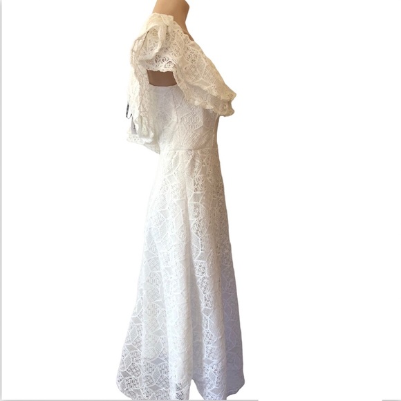 🌿 WAYNE COOPER 🌿 Brand New asymmetrical white lace dress size 8 RRP $229 - Picture 10 of 16
